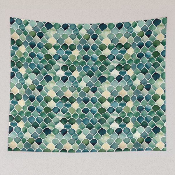 Artikelvorschau, Minimal Geometric Plant Watercolor Pattern entworfen und verkauft von artavantgarde.