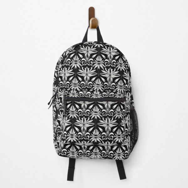 Item preview, Black and White Monochrome Flower Pattern  designed and sold by StudioTokyo.