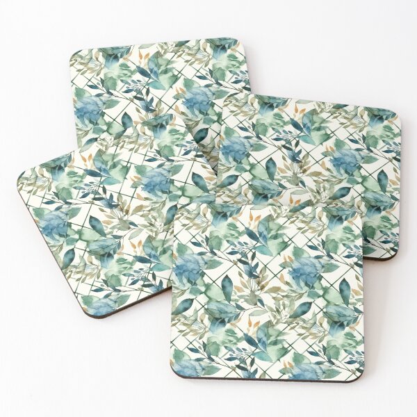 Artikelvorschau, Minimal Geometric Plant Watercolor Pattern entworfen und verkauft von artavantgarde.