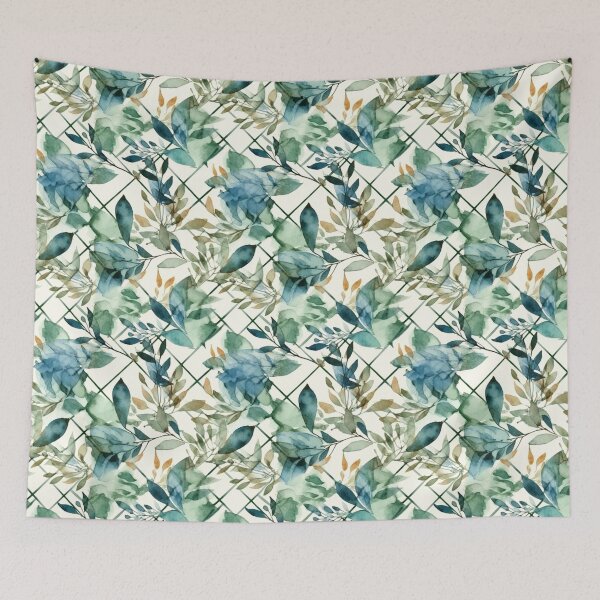 Artikelvorschau, Minimal Geometric Plant Watercolor Pattern entworfen und verkauft von artavantgarde.