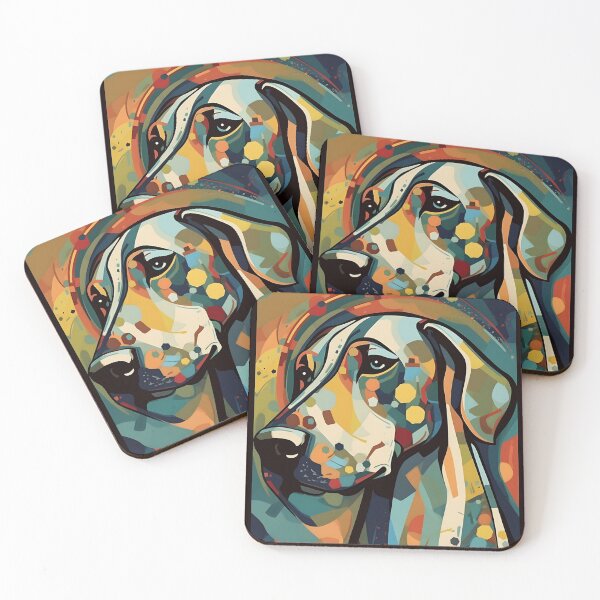 Aperçu de l'œuvre Art Dogue Allemand | Cubisme | Amoureux des chiens créée et vendue par StickeryPickery.