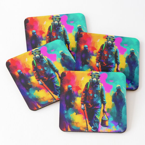 Item preview, Rioters & Smoke Bombs Vibrant Art | Palette Knife Oil Digital Painting designed and sold by VividViews.