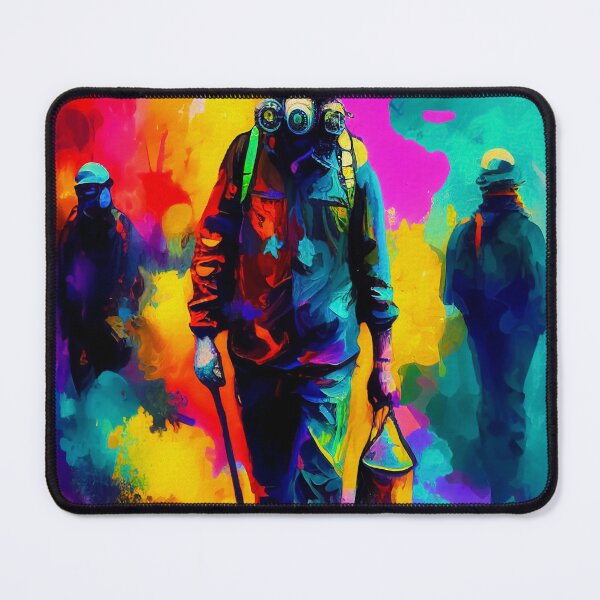 Item preview, Rioters & Smoke Bombs Vibrant Art | Palette Knife Oil Digital Painting designed and sold by VividViews.