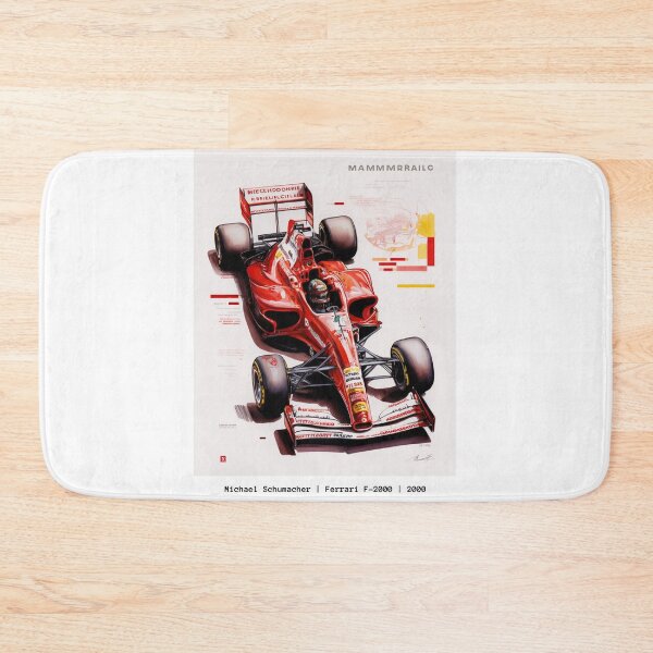 Item preview, Michael Shumacher Ferrari F1-2000 F1 Racing Retro Poster Print designed and sold by PicTechNowArt.