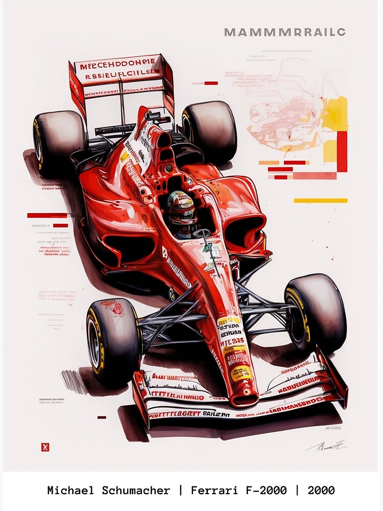 F2000 F1 ミハイル シユーマッハー ポスターパネル ヴィンテージ スクーデリア・フェラーリ F2000 ミハエル・シューマッハ 2000年
