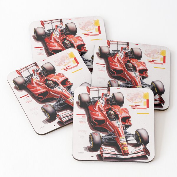 Item preview, Michael Shumacher Ferrari F1-2000 F1 Racing Retro Poster Print designed and sold by PicTechNowArt.