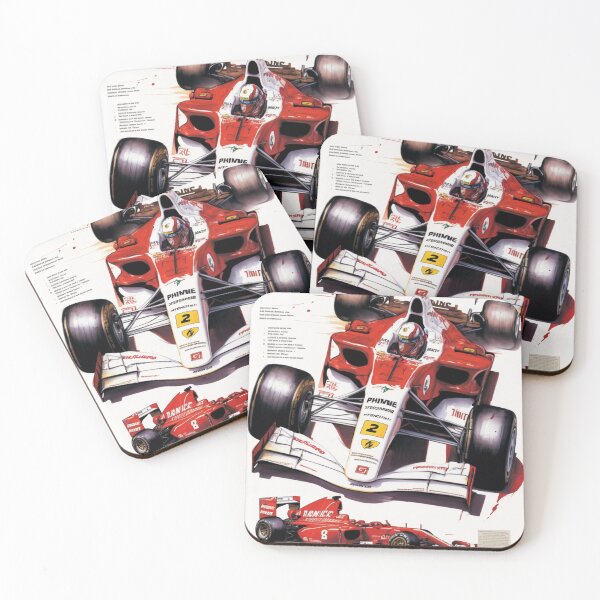 Item preview, Michael Shumacher Ferrari F1-2000 F1 Racing Retro Poster Print designed and sold by PicTechNowArt.