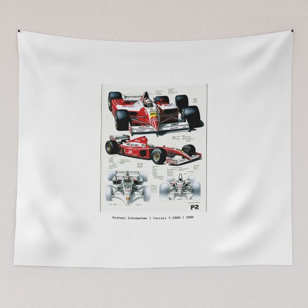 Item preview, Michael Shumacher Ferrari F1-2000 F1 Racing Retro Poster Print designed and sold by PicTechNowArt.