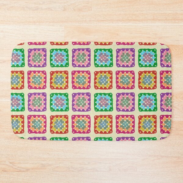 Item preview, Boho Crochet Granny Squares Drawing No.2 On Cream designed and sold by QuestingPixel.