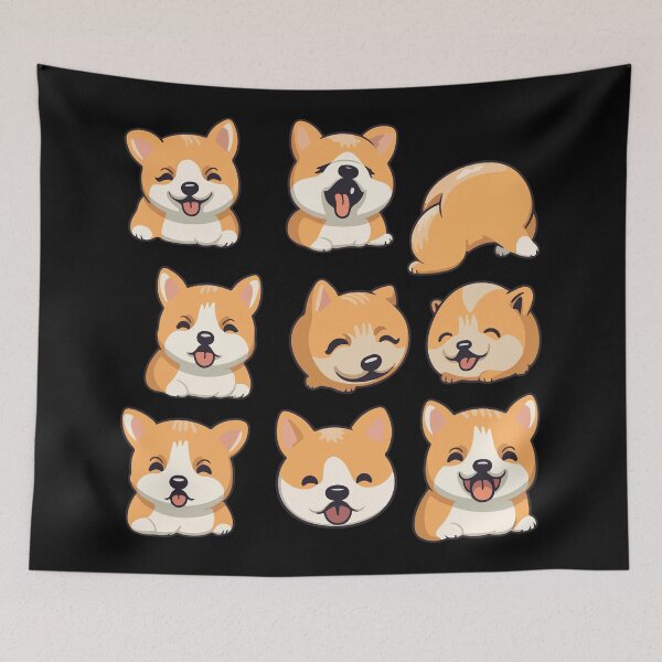 Item preview, Shiba Inu Face Expressions Pack designed and sold by StickerWorlds.