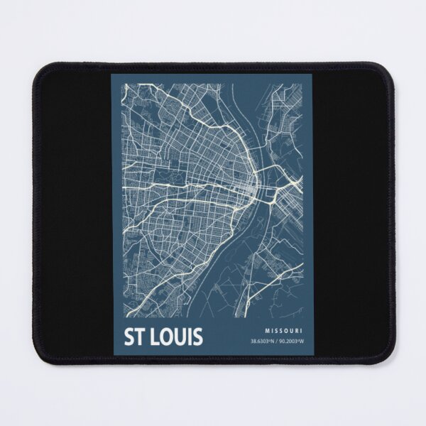 Item preview, St Louis Blueprint Street Map, St Louis Colour Map Prints designed and sold by shadebit56.