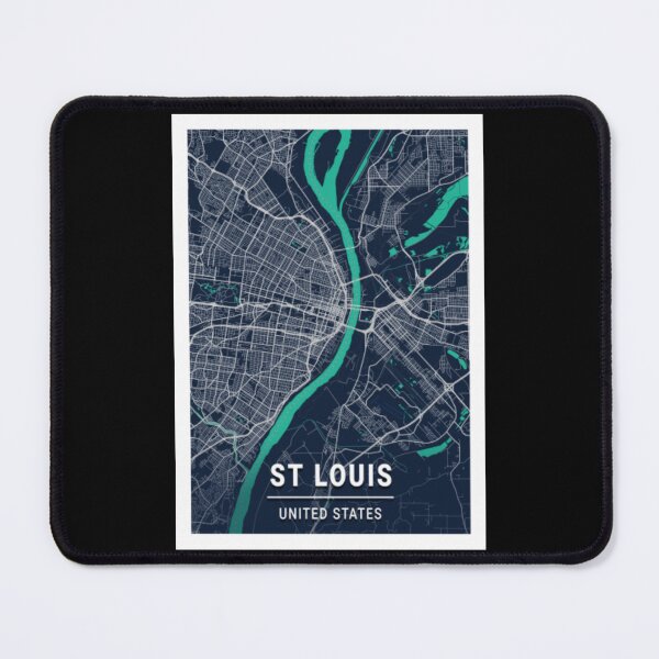 Item preview, St Louis Blue Dark Color City Map designed and sold by shadebit56.