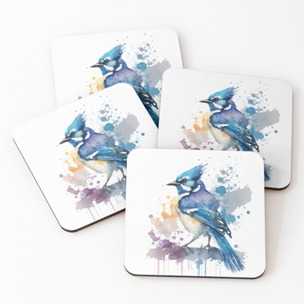 Item preview, Bluejay Watercolour Bird Painting designed and sold by AqueductDesigns.