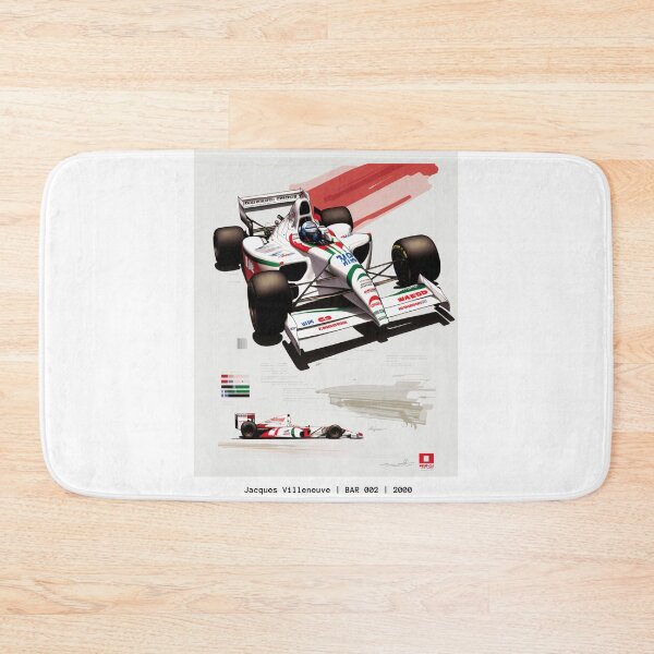 Item preview, Jacques Villeneuve 2000 BAR 002 F1 Racing Retro Poster Print designed and sold by PicTechNowArt.