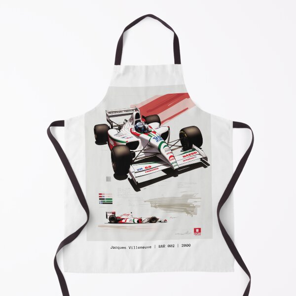 Item preview, Jacques Villeneuve 2000 BAR 002 F1 Racing Retro Poster Print designed and sold by PicTechNowArt.
