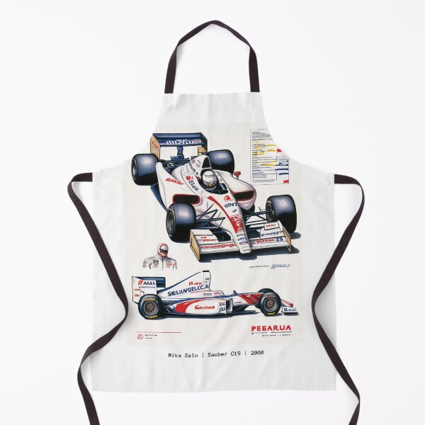 Artikelvorschau, Sauber Mika Salo 2000 Sauber C19 F1 Racing Retro Poster Print entworfen und verkauft von PicTechNowArt.
