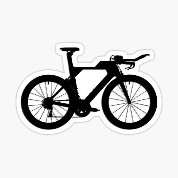 TT-Fahrrad-Schwarze Sticker