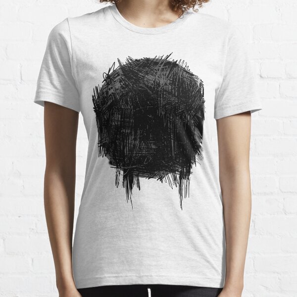 Grey Circle with Black 1 Essential T-Shirt