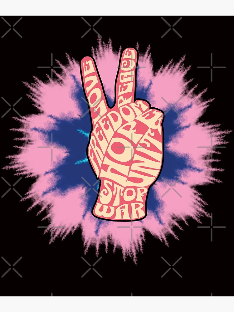 Peace Hippie Psychedelic Hand Transparent Background - Hippie