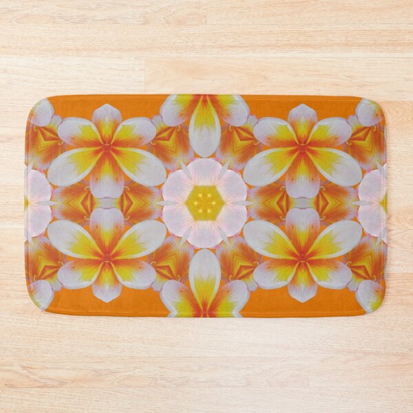 Item preview, Frangipani flowers kaleidescope pattern designed and sold by jaynerushton.