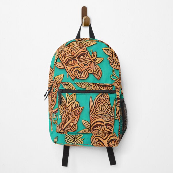 Item preview, Totem Pattern Painting. Tropical Hawaiian Theme Throw Pillow designed and sold by Sowari-Pillows.