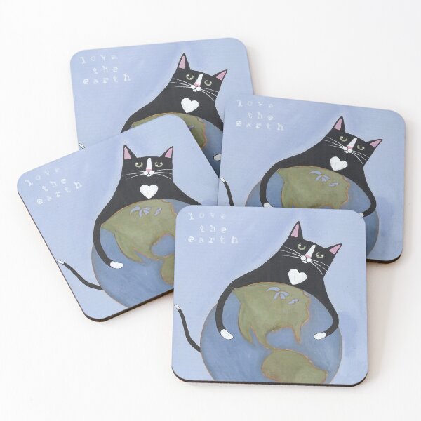 Item preview, Love the Earth Cat designed and sold by KilkennyCat Art.
