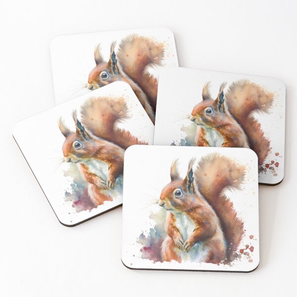 Item preview, Red Squirrel Watercolour Animal Painting designed and sold by AqueductDesigns.
