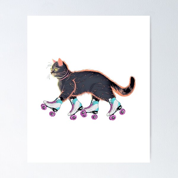 cat roller skating