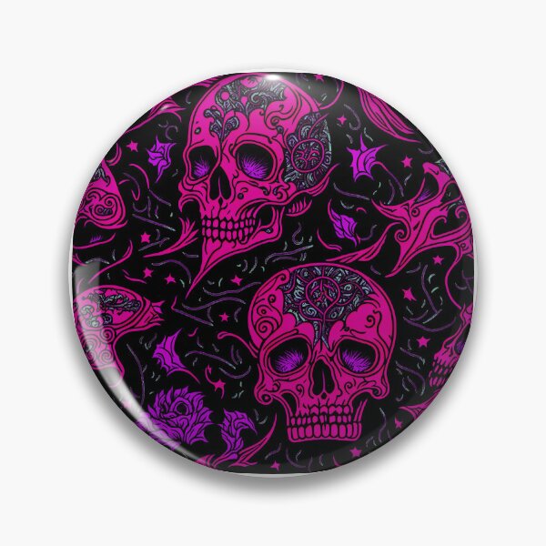 Item preview, neon psychedelia pattern with skulls designed and sold by weirdove.