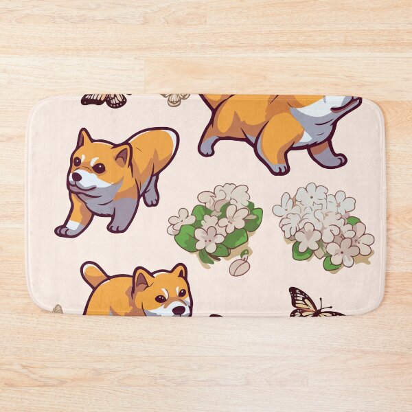 Item preview, Shiba Inu Chasing Butterflies Pack designed and sold by StickerWorlds.