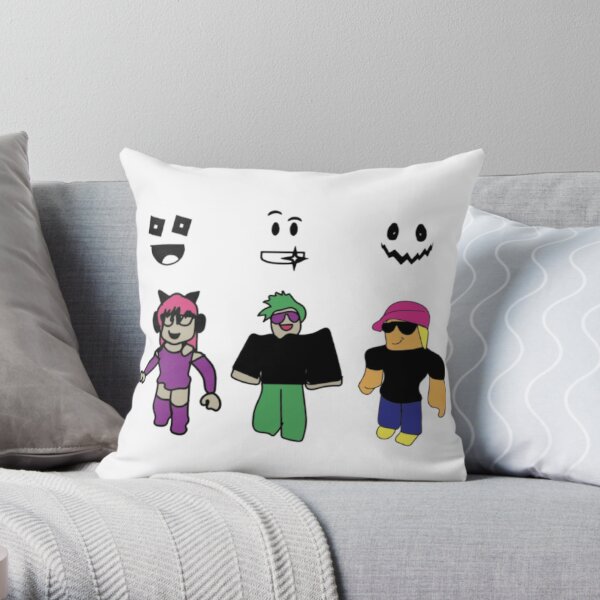 Roblox Noob Avatar Throw Pillow by Cacao Dreams