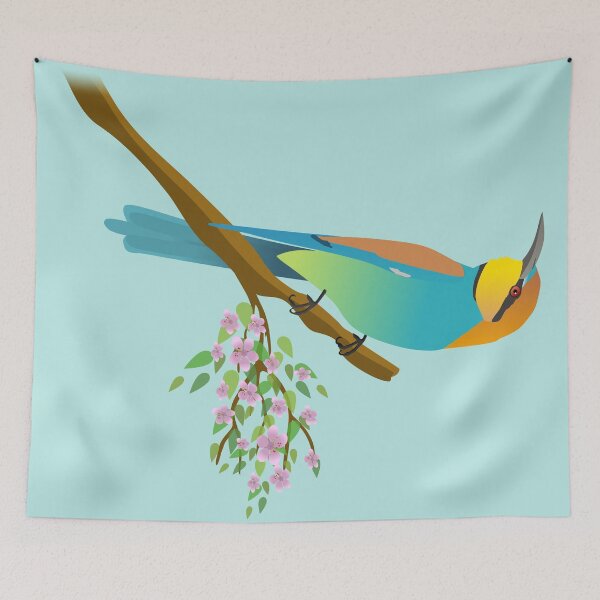 Item preview, European bee-eater illustration	 designed and sold by Bwiselizzy.