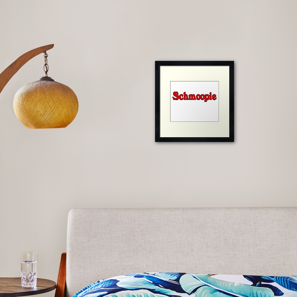 Schmoopie sticker Framed Art Print