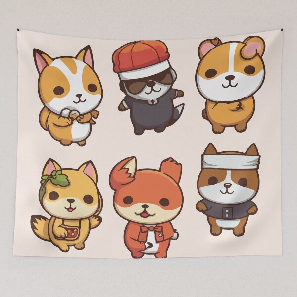 Item preview, Cute Shiba Inu Pack designed and sold by StickerWorlds.