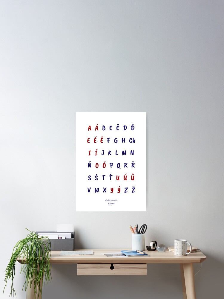 Thumbnail 1 of 3, Poster, The Czech Alphabet designed and sold by Grijben.