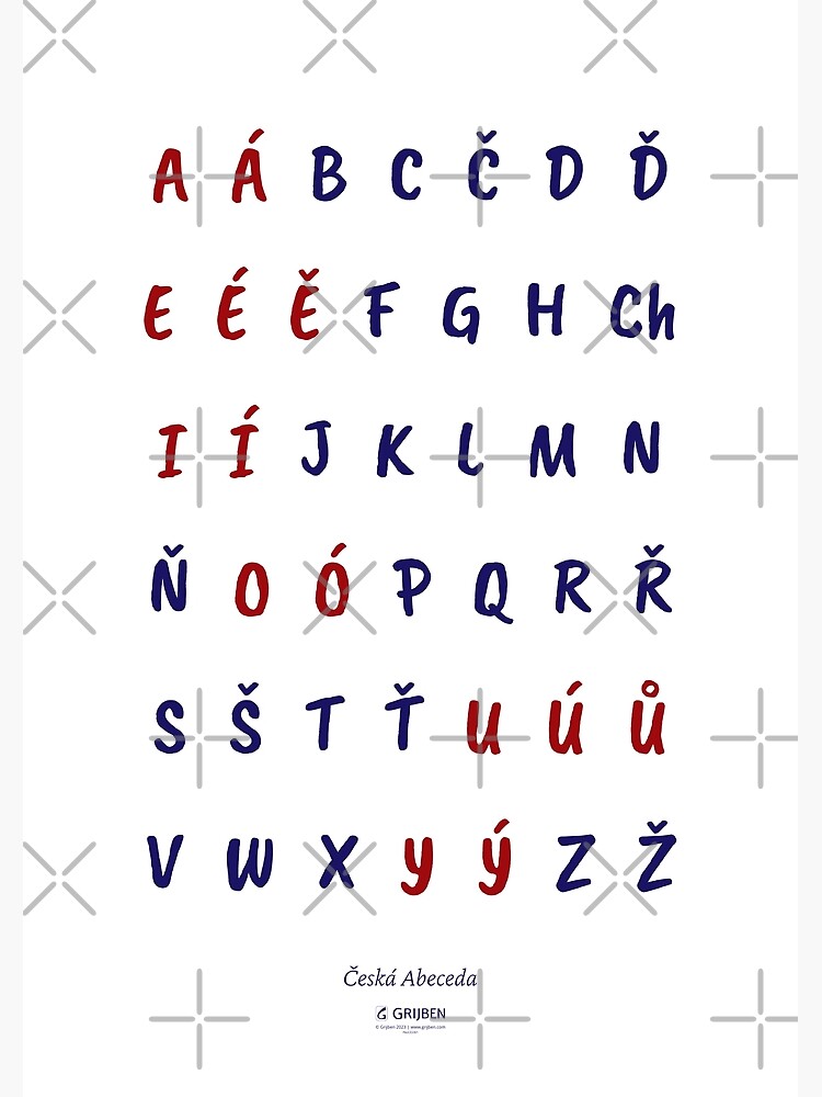 Thumbnail 3 of 3, Poster, The Czech Alphabet designed and sold by Grijben.