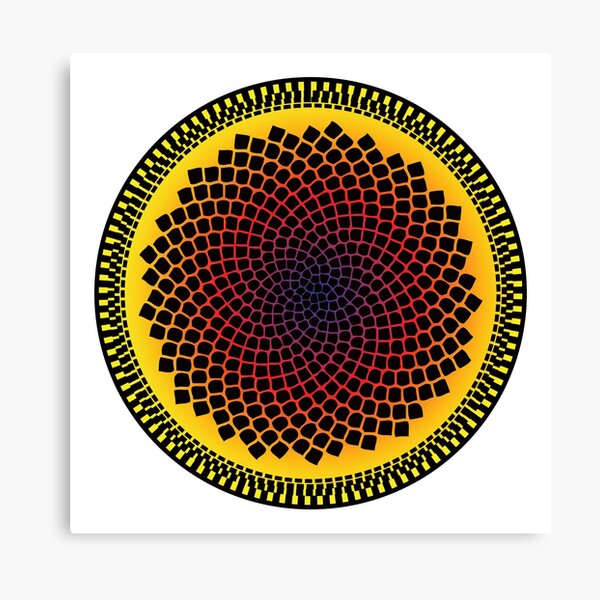 Item preview, Sunflower Fibonacci Fractal Spiral designed and sold by thedrumstick.