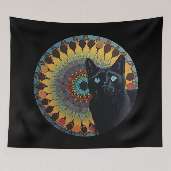 Aperçu de l'œuvre Cat Noir #1079 | Black Cat créée et vendue par Black-Cats.