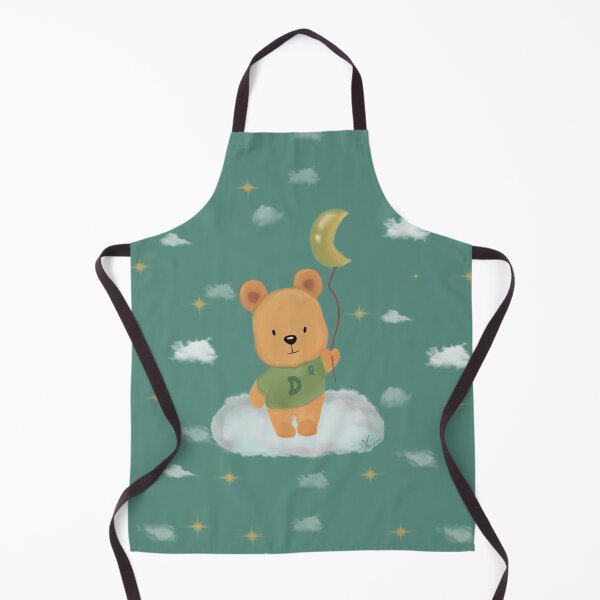 Item preview, Cute little bear with a moon balloon Custom Letter D designed and sold by byMariZen.
