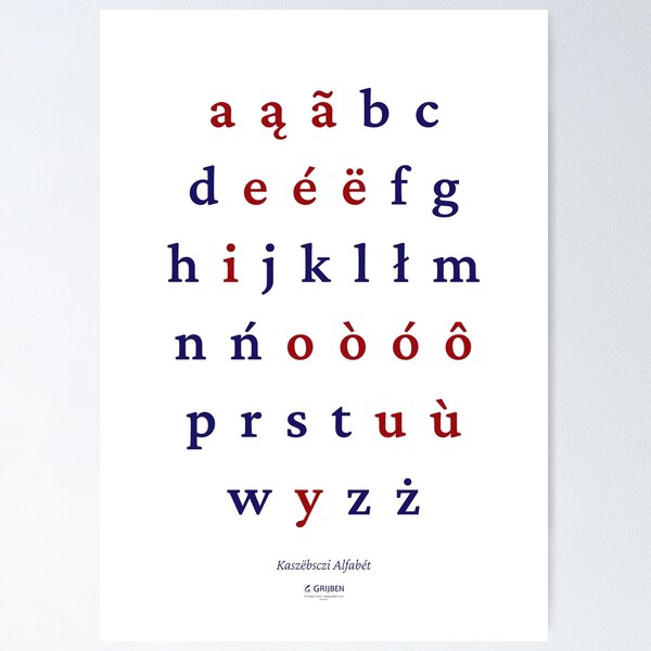Item preview, The Kashubian Alphabet designed and sold by Grijben.