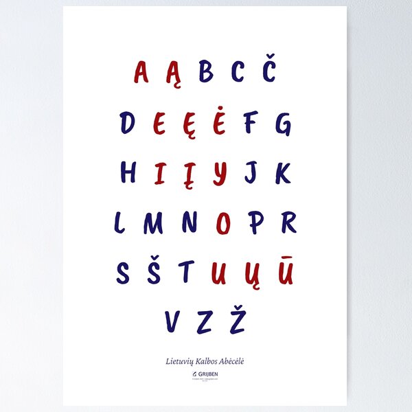 Item preview, The Lithuanian Alphabet designed and sold by Grijben.