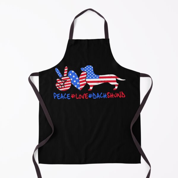 Item preview, Peace Love Dachshund 4th Of July Patriotic American Pride Gift designed and sold by TMelonShop.