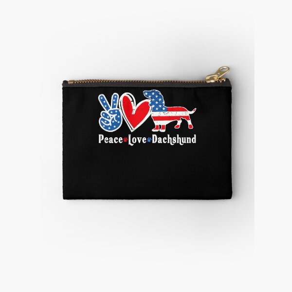 Item preview, Peace Love Dachshund 4th Of July Patriotic Independence Day Gift designed and sold by TMelonShop.