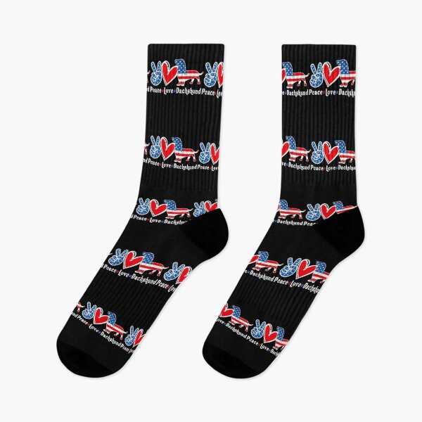 Item preview, Peace Love Dachshund 4th Of July Patriotic Independence Day Gift designed and sold by TMelonShop.