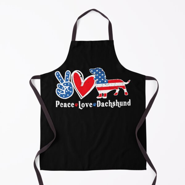 Item preview, Peace Love Dachshund 4th Of July Patriotic Independence Day Gift designed and sold by TMelonShop.