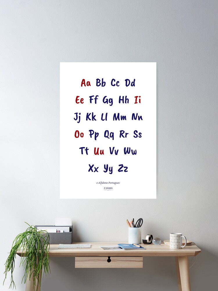 Thumbnail 1 of 3, Poster, The Portuguese Alphabet designed and sold by Grijben.