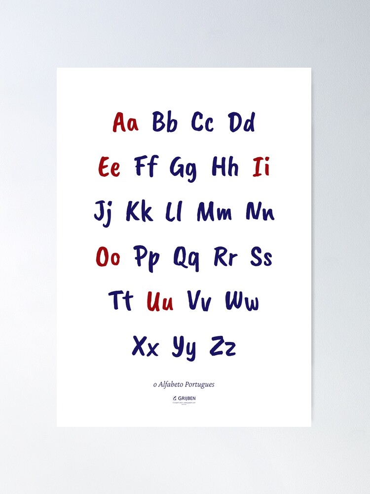 Thumbnail 2 of 3, Poster, The Portuguese Alphabet designed and sold by Grijben.
