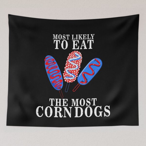 Item preview, Most Likely To The Most Corn Dogs 4th Of July Patriotic USA Gift designed and sold by TMelonShop.