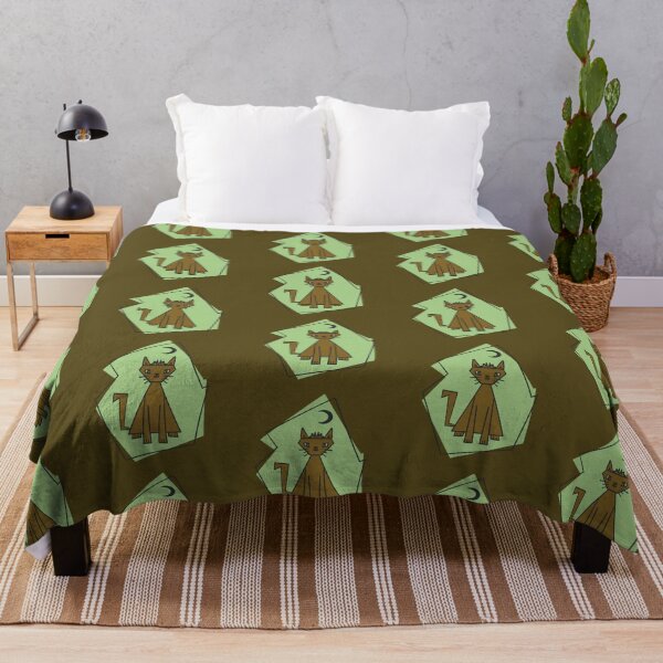 Item preview, Geometric shape army cut cat with black half moon designed and sold by Xatutik.art.