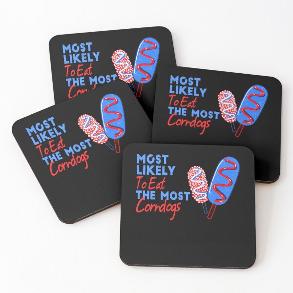 Item preview, Most Likely To The Most Corn Dogs 4th Of July USA Fireworks Gift designed and sold by TMelonShop.